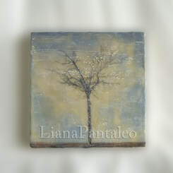 wax painting, encaustic, tree, photography